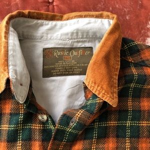 Vintage flannel Corduroy collar